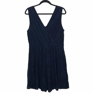 AUW Blue Lace Sleeveless Dress
